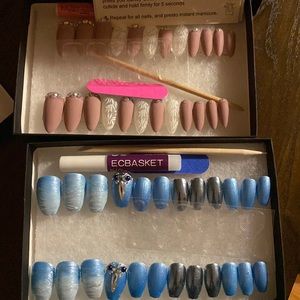 Glue on nails. Hand made